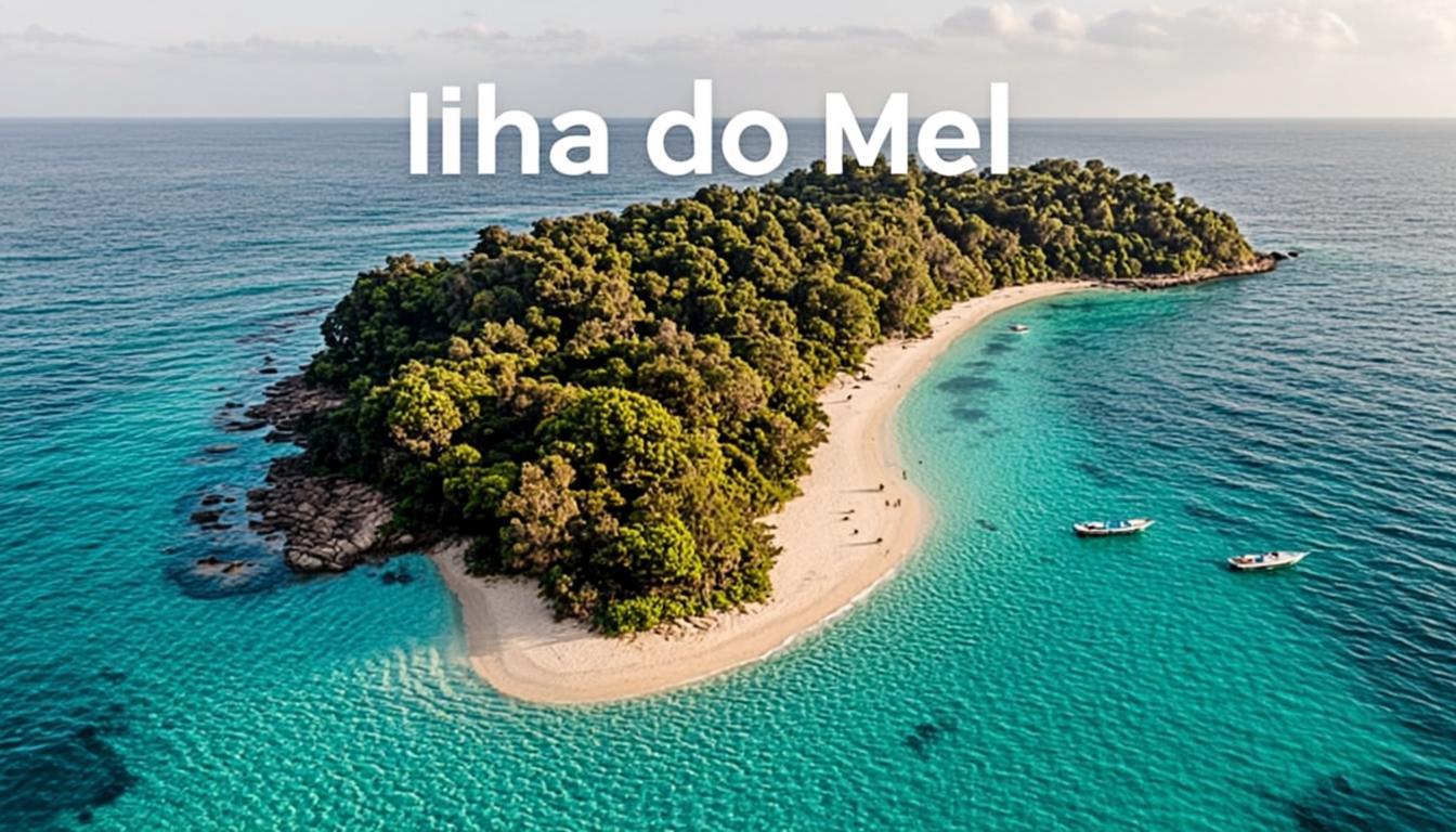 Vista aérea da Ilha do Mel